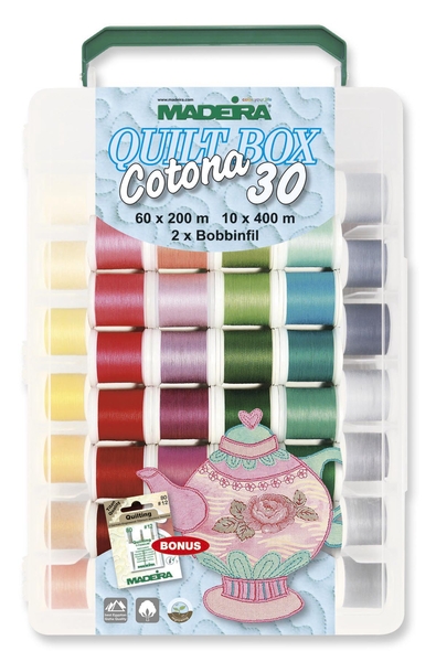 CAJA SOFTBOX QUILT COTONA Nº 30 - 200/400M 72 BOB.